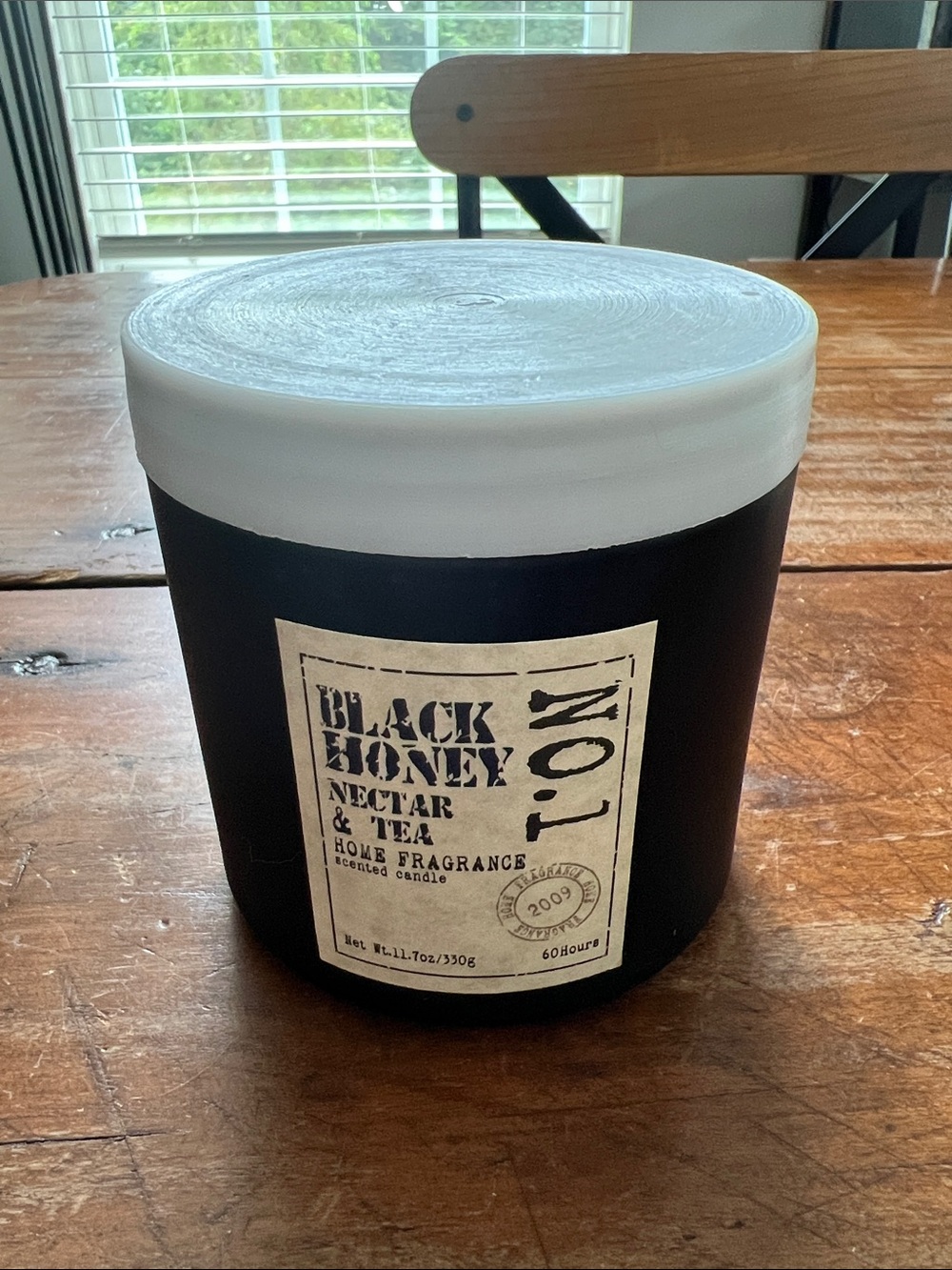 Modern Alchemy Black Honey Nectar & Tea Scented Candle with Wooden Lid - 7 ounce